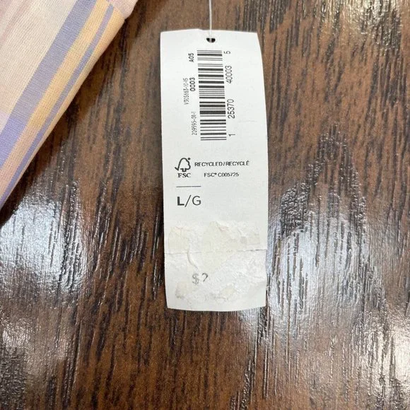 Old Navy Top Large Lilac Plaid Peplum Tank Lightweight Cotton Women's NWT - Picture 12 of 13